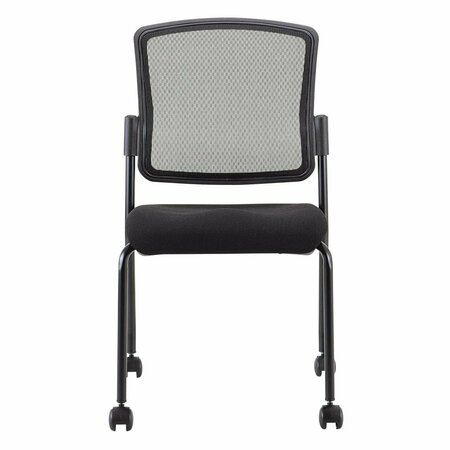 GFANCY FIXTURES Black Mesh Fabric Guest Chair - 19 x 25 x 35.5 in. GF2456749